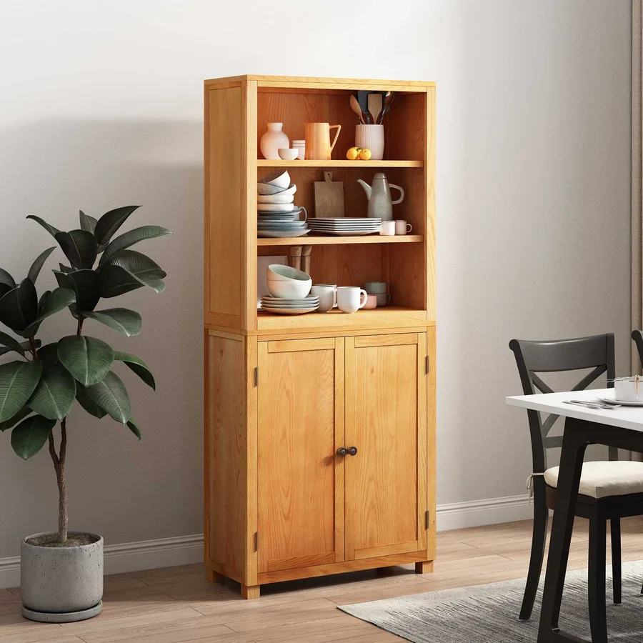 Ensemble de meubles de rangement 2 pc Naturel 80 x 35 x 185 cm - 4