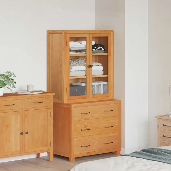 Ensemble de meubles de rangement 2 pc Marron 80 x 50 x 160 cm