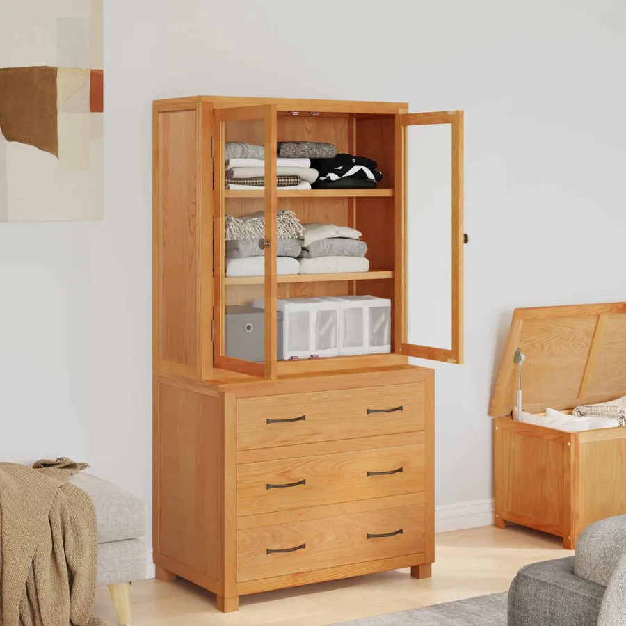Ensemble de meubles de rangement 2 pc Marron 80 x 50 x 160 cm - 4