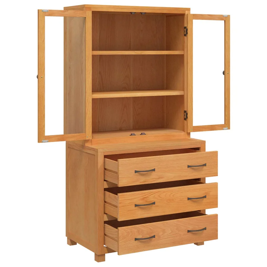 Ensemble de meubles de rangement 2 pc Marron 80 x 50 x 160 cm - 6