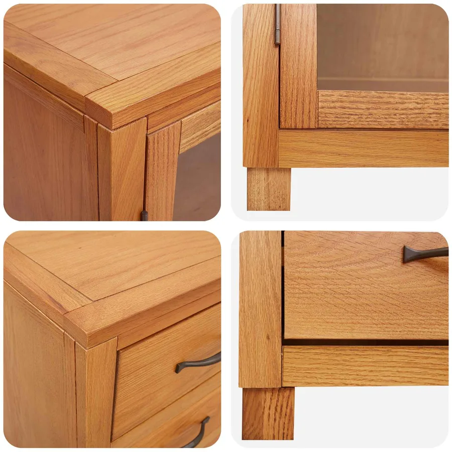 Ensemble de meubles de rangement 2 pc Naturel 80 x 35 x 185 cm - 10