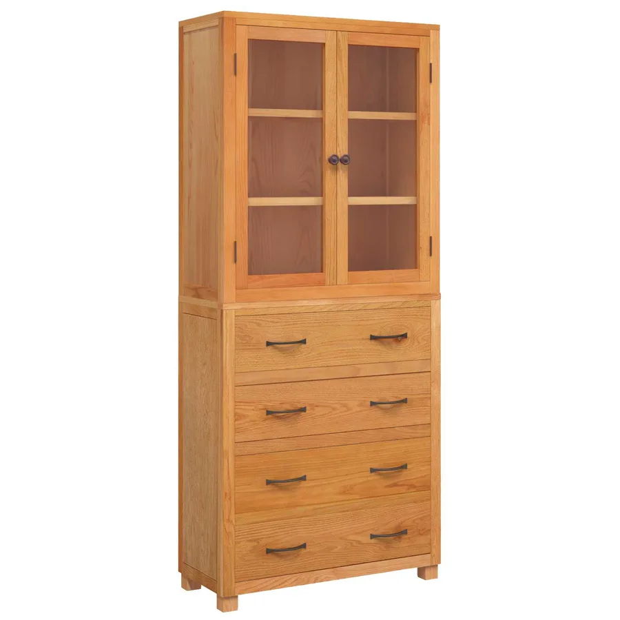 Ensemble de meubles de rangement 2 pc Naturel 80 x 35 x 185 cm - 2