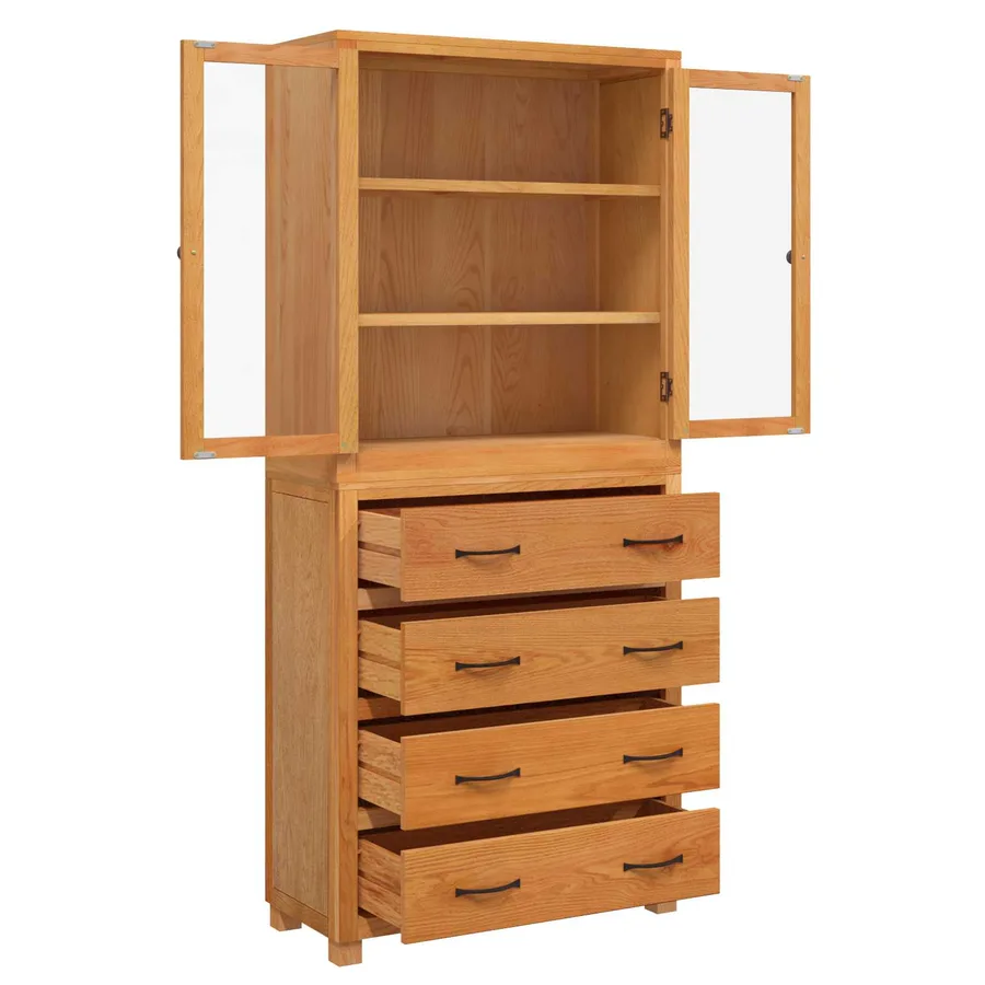 Ensemble de meubles de rangement 2 pc Naturel 80 x 35 x 185 cm - 6