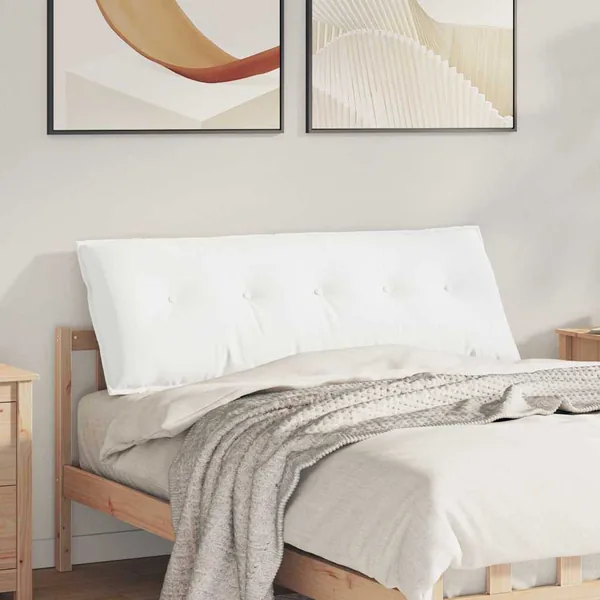 Coussin de Dos Blanc 140 x 19 x 50 cm tissu