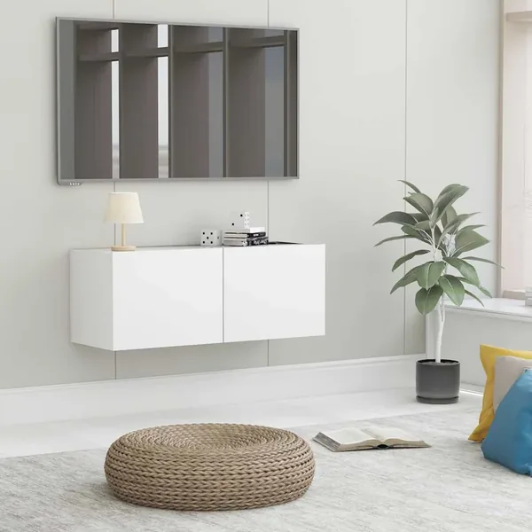 TV unit White 80x30x30 cm Engineered wood