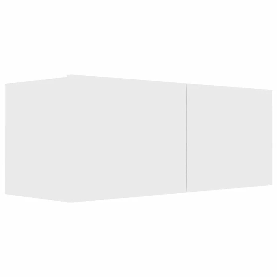 Meuble TV Blanc 80x30x30 cm Bois d'ingénierie - 2