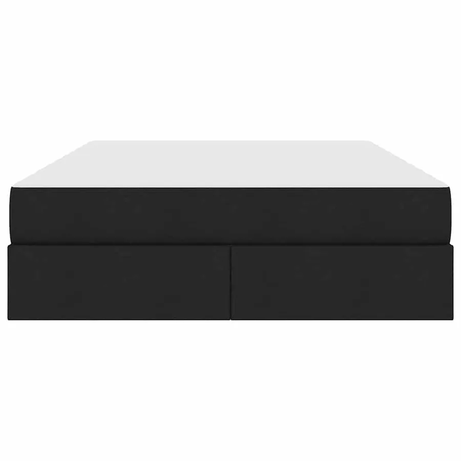 Lit avec rangement et matelas Noir 140 x 190 cm Polyester - 7