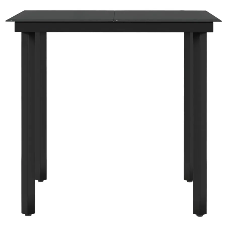 Ensemble à manger de jardin avec coussins 5 pcs Noir - 6