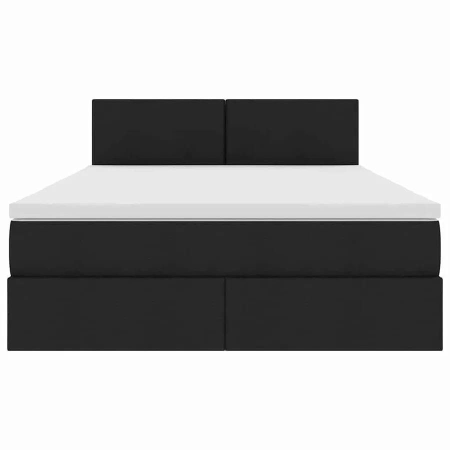 Lit avec rangement et matelas avec matelas Noir 140 x 190 cm - 7