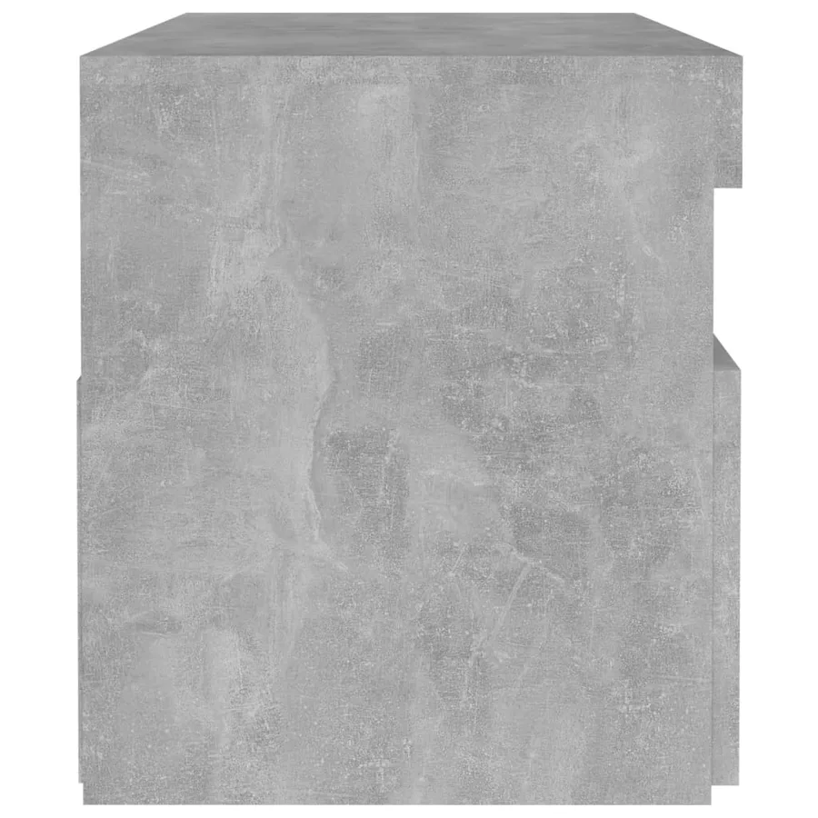 Tables de chevet avec lumières LED 2 pcs gris béton 60x35x40 cm - 11