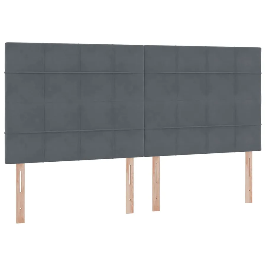 Lit de rangement LED avec matelas Gris foncé 200 x 200 cm - 10