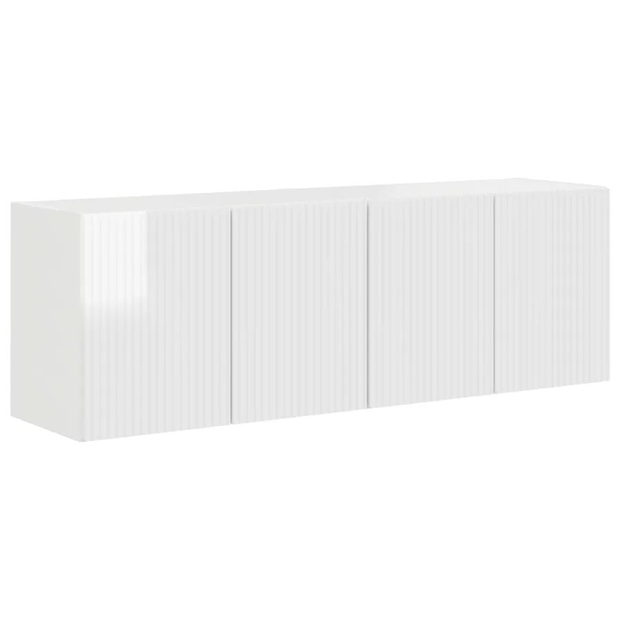 Meuble TV mural 2 pcs Blanc brillant 59,5 x 31 x 40 cm - 2