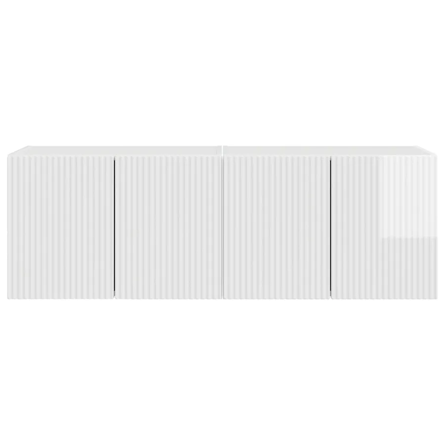 Meuble TV mural 2 pcs Blanc brillant 59,5 x 31 x 40 cm - 6