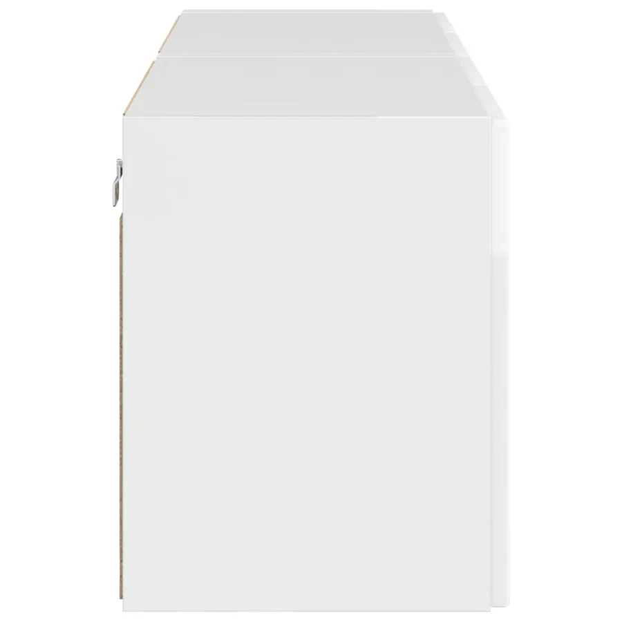 Meuble TV mural 2 pcs Blanc brillant 59,5 x 31 x 40 cm - 7