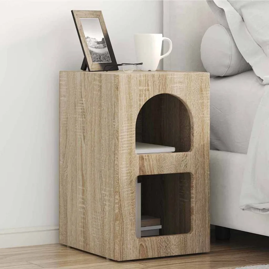 Table de chevet ELST Chêne Sonoma 29,5 x 33,5 x 50 cm
