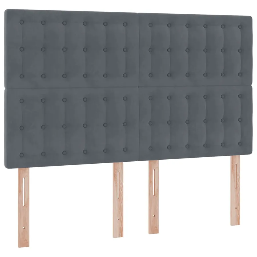 Lit de rangement LED avec matelas Gris foncé 140 x 190 cm - 10