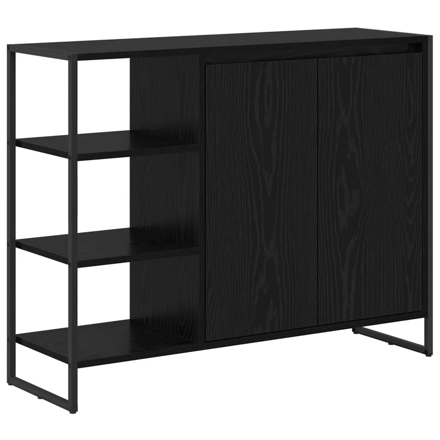 Meuble d'appoint Chêne noir 96,5 x 30 x 75 cm Bois d'ingénierie - 2