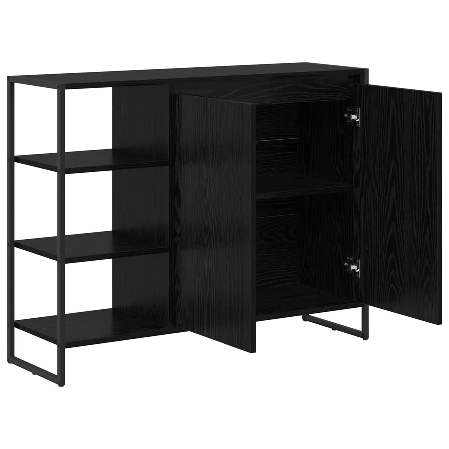 Meuble d'appoint Chêne noir 96,5 x 30 x 75 cm Bois d'ingénierie - 5