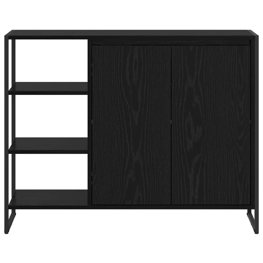 Meuble d'appoint Chêne noir 96,5 x 30 x 75 cm Bois d'ingénierie - 6