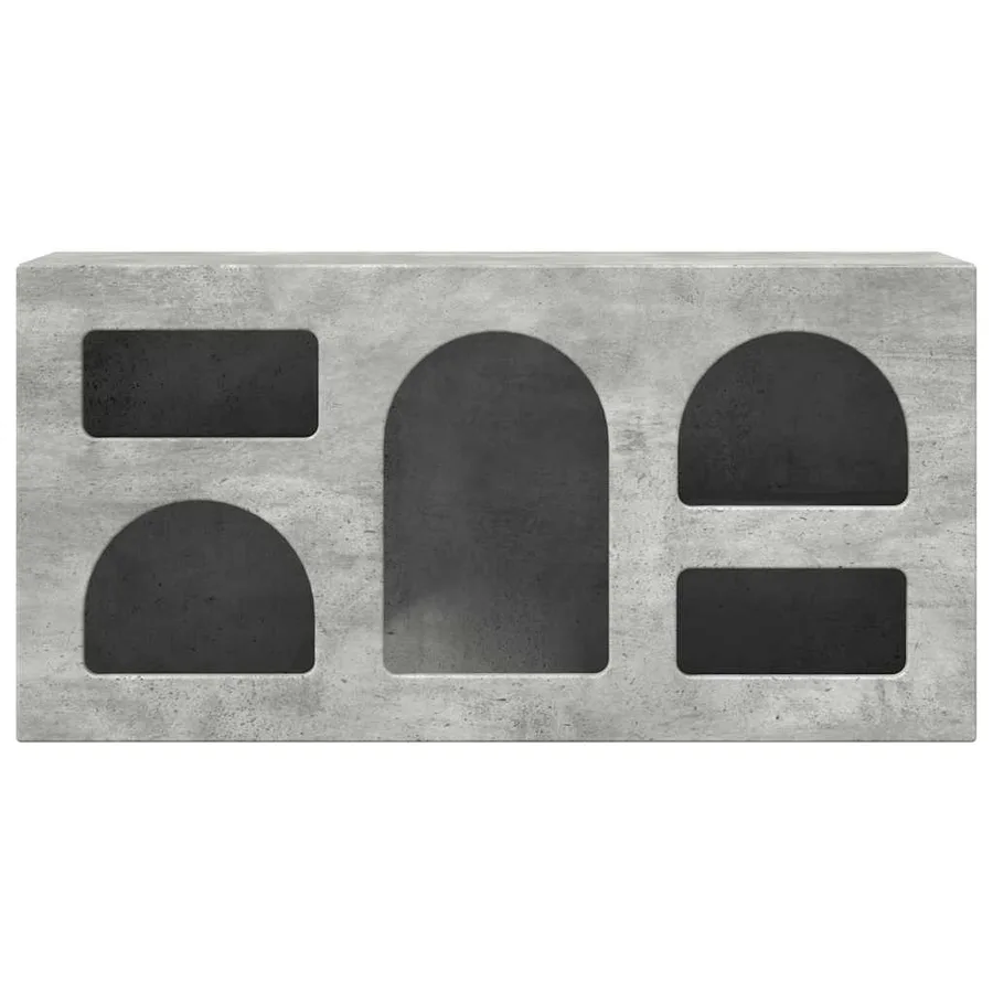 Meuble TV ELST 80 x 35 x 40 cm Gris béton Bois d'ingénierie - 5