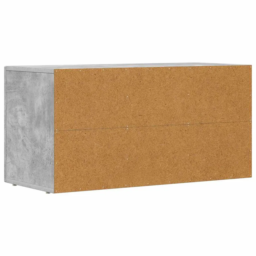 Meuble TV ELST 80 x 35 x 40 cm Gris béton Bois d'ingénierie - 7