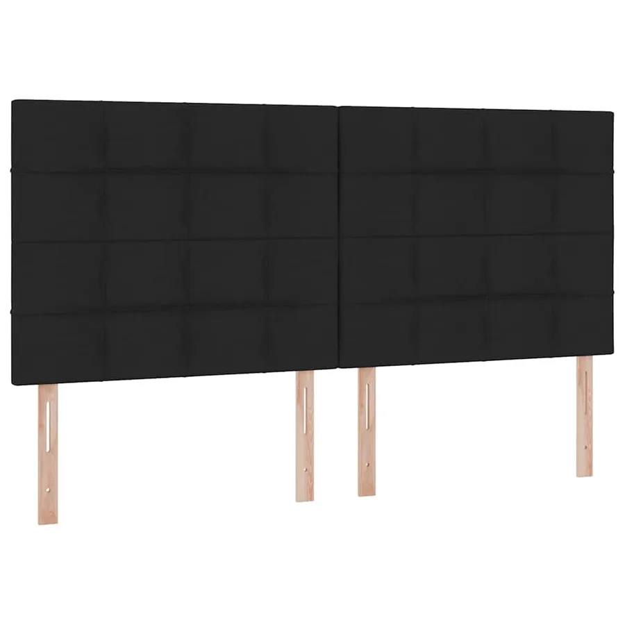 Lit de rangement LED avec matelas Noir 200 x 200 cm Tissu - 8