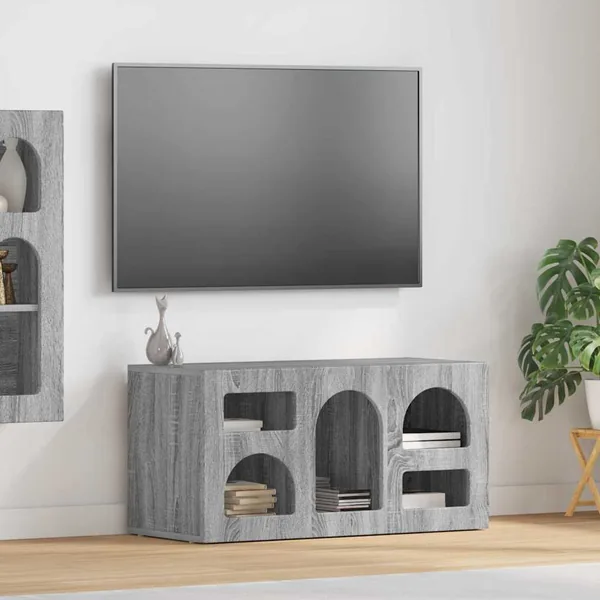 Meuble TV ELST 80 x 35 x 40 cm Gris Sonoma Bois d'ingénierie
