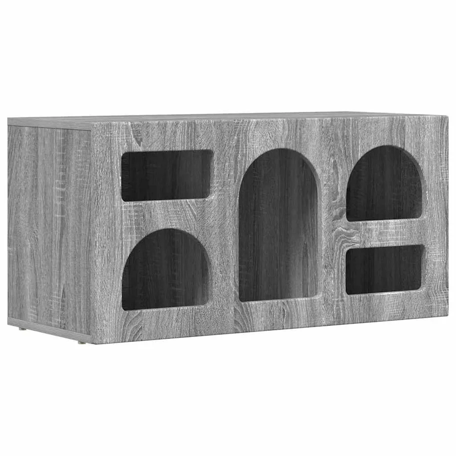 Meuble TV ELST 80 x 35 x 40 cm Gris Sonoma Bois d'ingénierie - 2