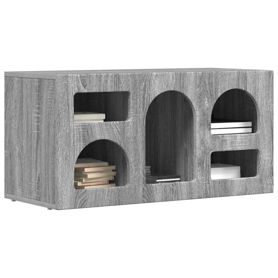 Meuble TV ELST 80 x 35 x 40 cm Gris Sonoma Bois d'ingénierie - 3