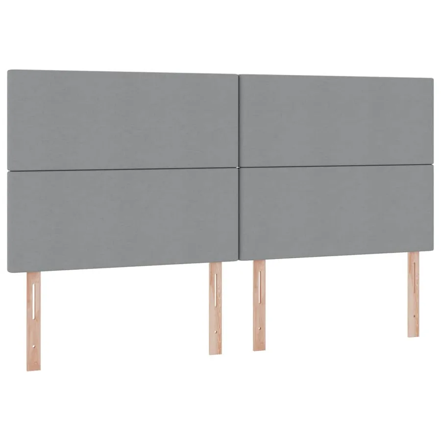 Lit avec rangement et matelas Gris clair 200 x 200 cm tissu - 9