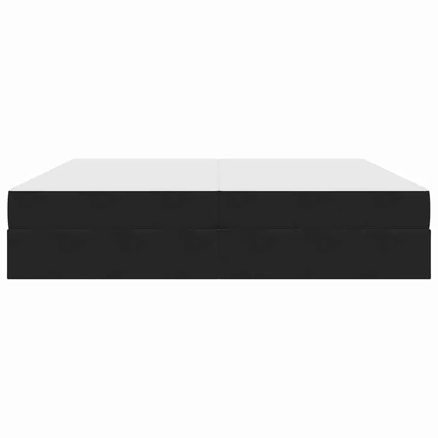 Lit avec rangement et matelas Noir 200 x 200 cm Velours - 7