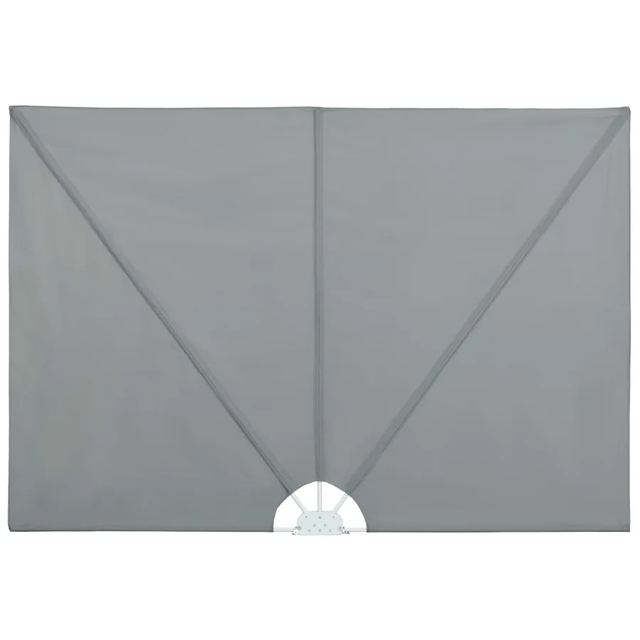 Auvent latéral pliable de terrasse Gris 240 x 160 cm - 2