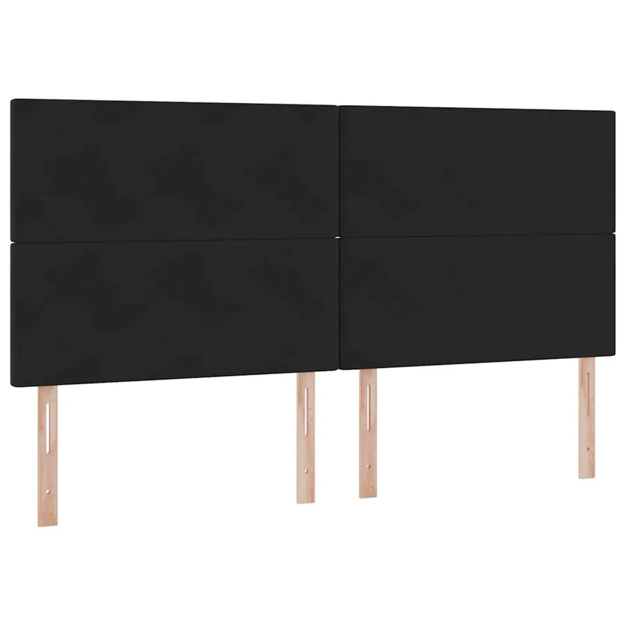 Lit de rangement LED avec matelas Noir 200 x 200 cm Velours - 8