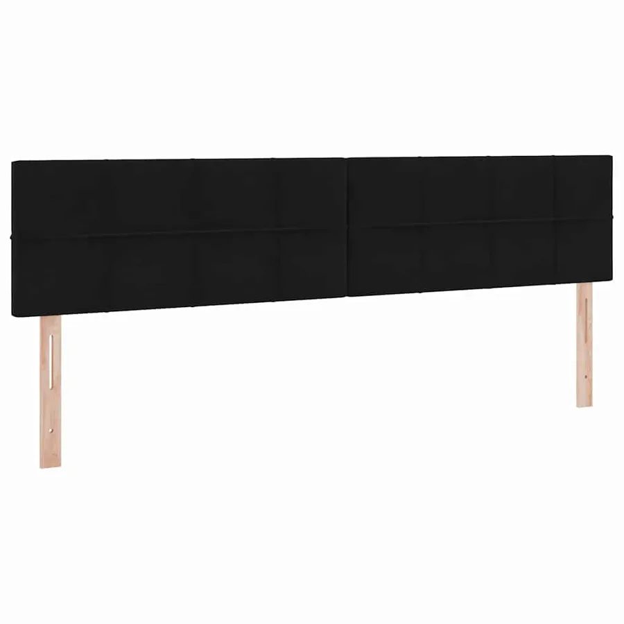 Lit de rangement LED avec matelas Noir 200 x 200 cm Velours - 10