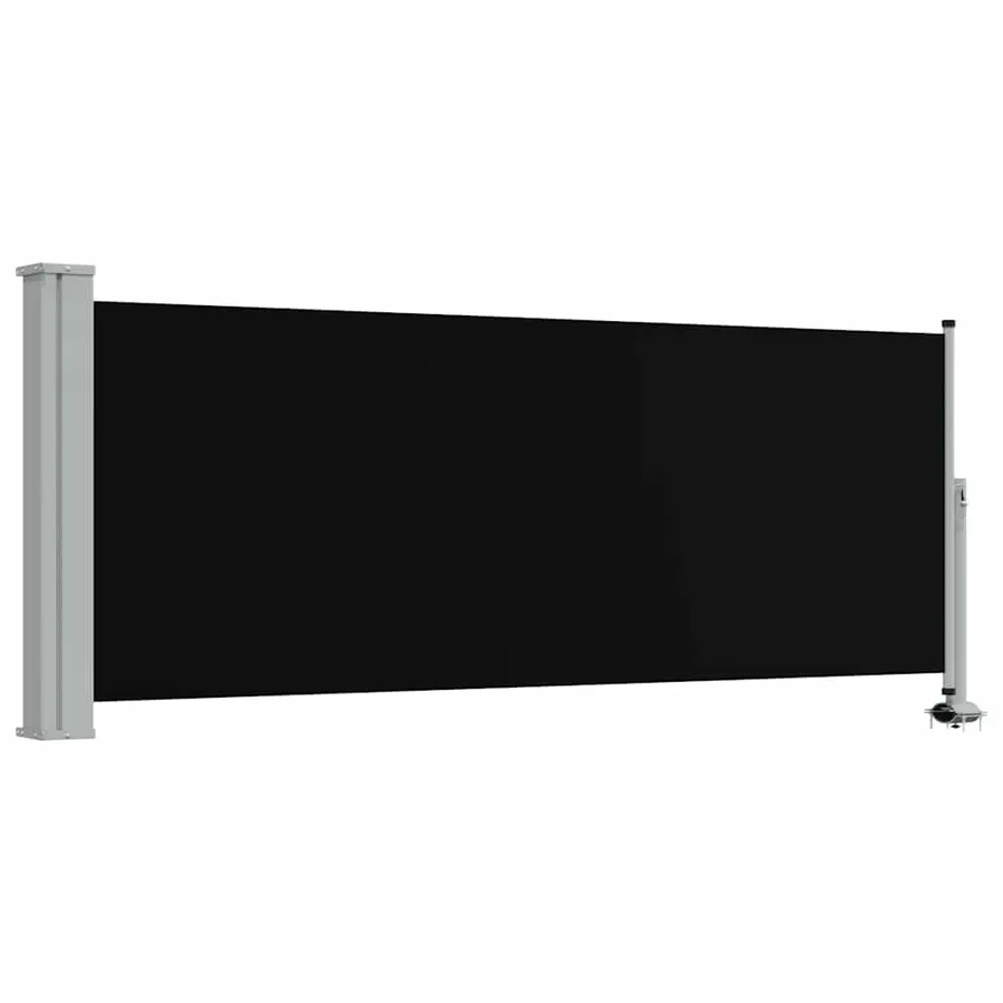 Auvent latéral rétractable de patio 100 x 300 cm Noir - 2