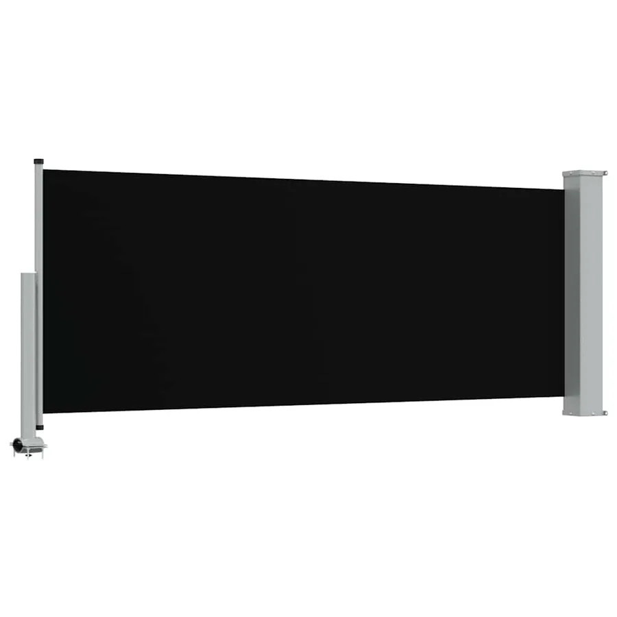 Auvent latéral rétractable de patio 100 x 300 cm Noir - 8