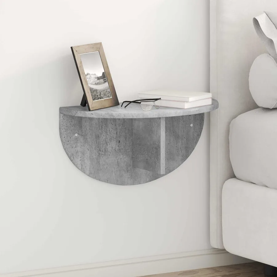Étagère Murale Gris béton 48 x 24 x 24 cm Bois d'ingénierie