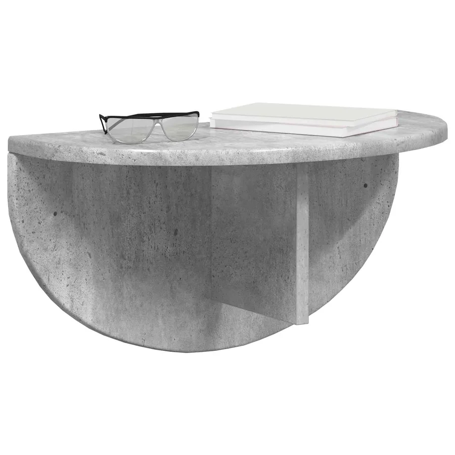 Étagère Murale Gris béton 48 x 24 x 24 cm Bois d'ingénierie - 3