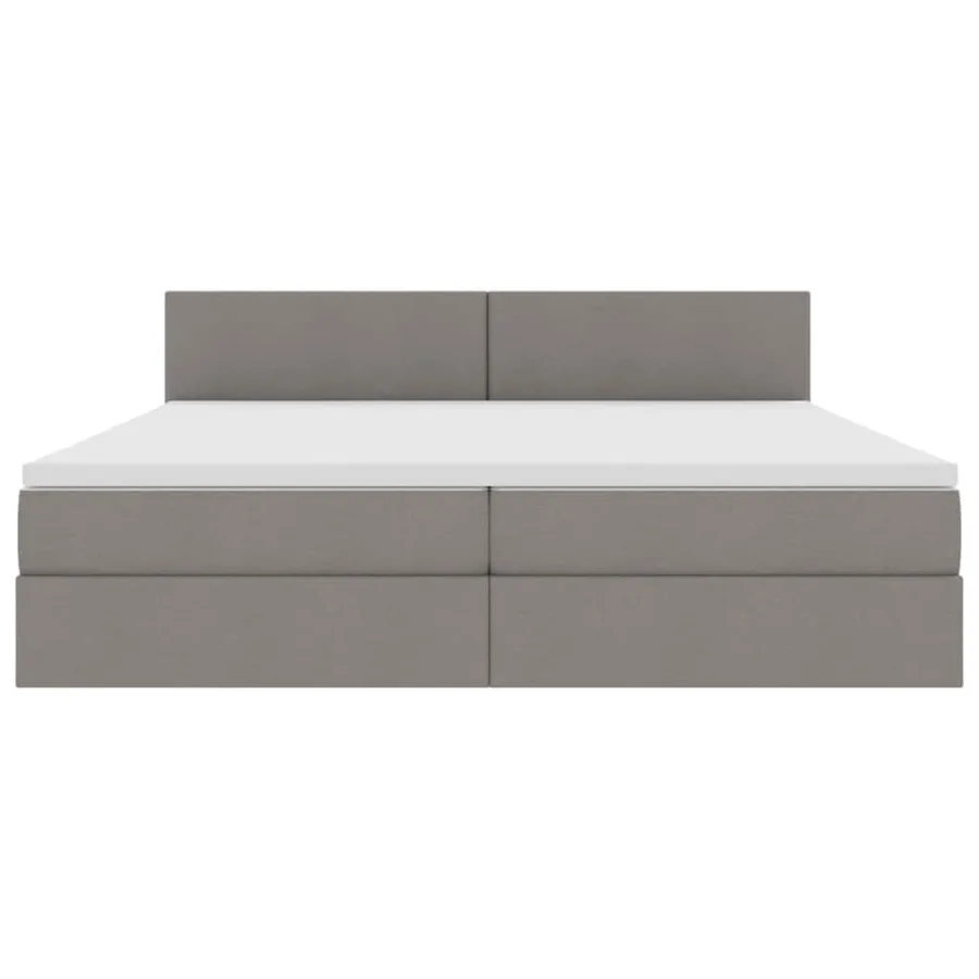 Lit avec rangement et matelas avec matelas Taupe 200 x 200 cm - 6