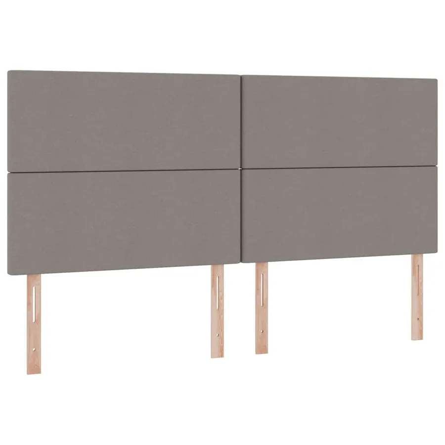 Lit de rangement LED avec matelas Taupe 200 x 200 cm Tissu - 8