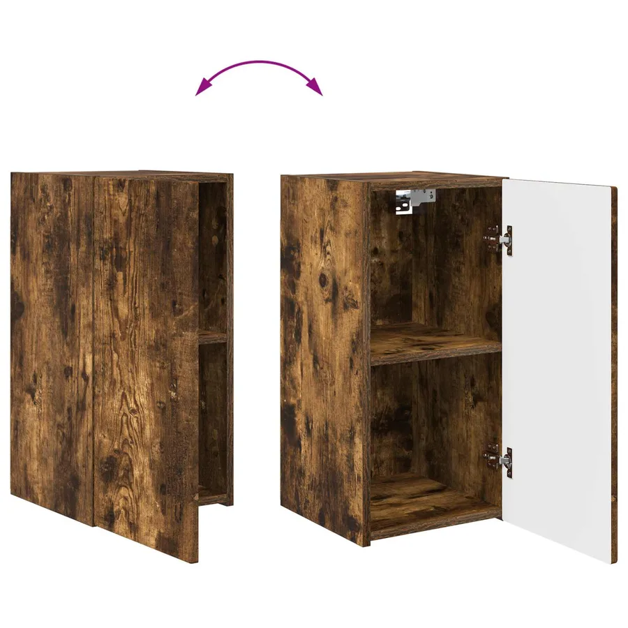 Ensemble meuble TV 4 pcs Chêne fumé Bois d'ingénierie - 11