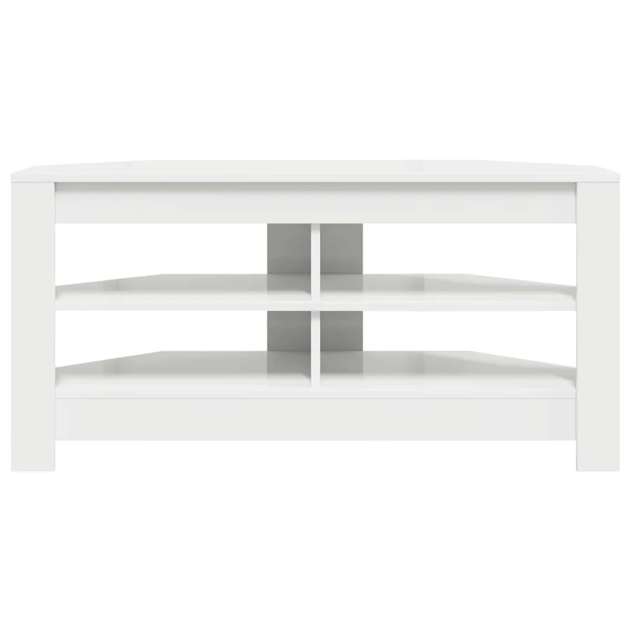 MeubleTVd'Angle Blanc 102 x 40,5 x 45 cm Bois d'ingénierie - 5