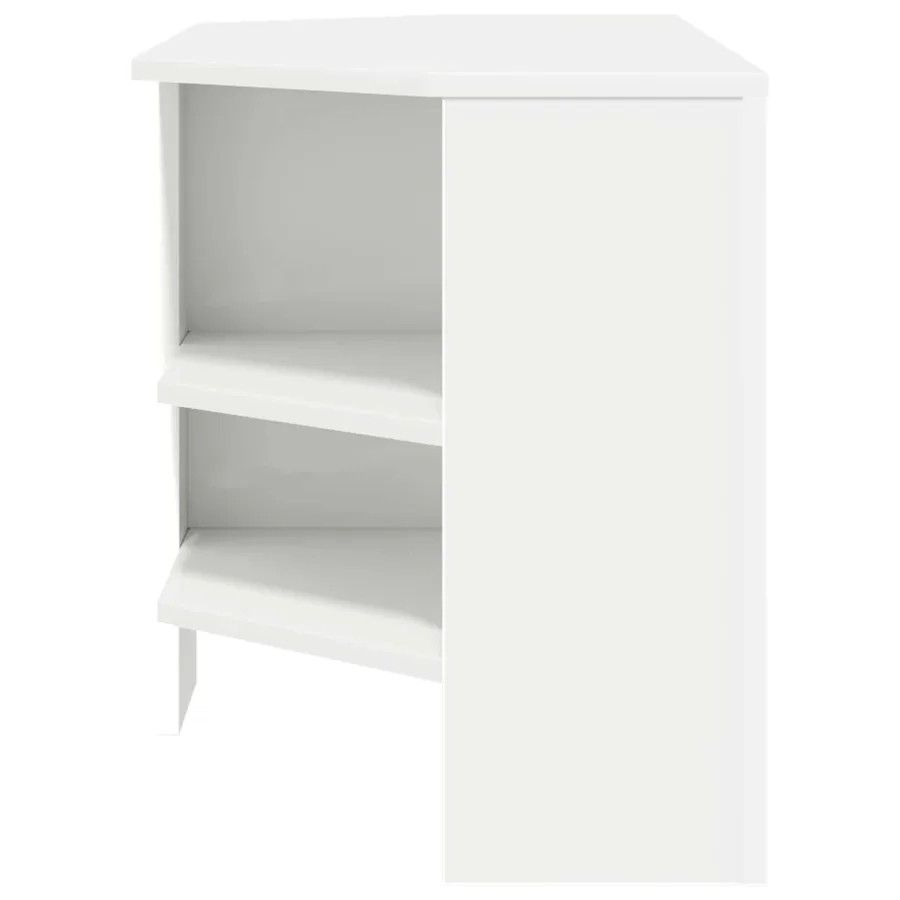 MeubleTVd'Angle Blanc 102 x 40,5 x 45 cm Bois d'ingénierie - 6