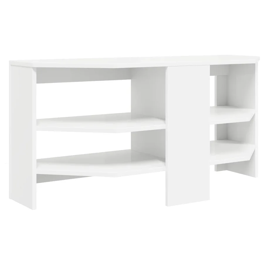 MeubleTVd'Angle Blanc 102 x 40,5 x 45 cm Bois d'ingénierie - 7