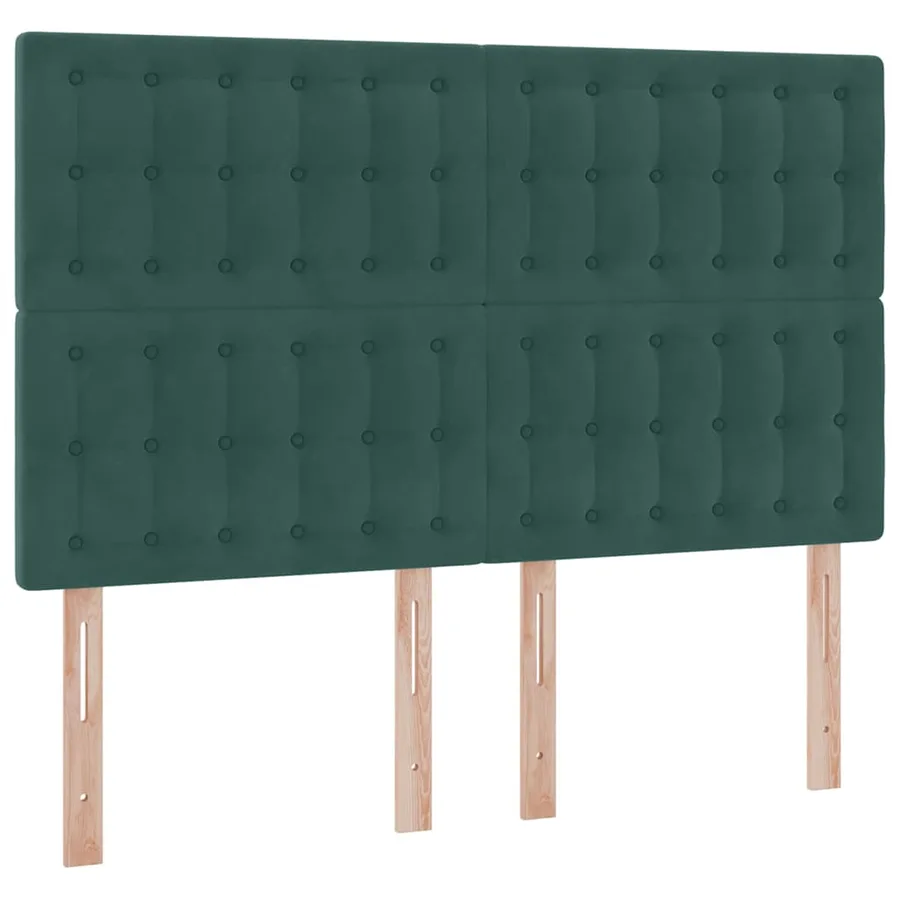 Lit de rangement LED avec matelas Vert foncé 140 x 190 cm - 8