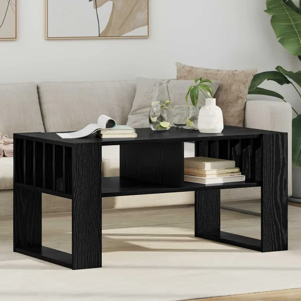Table basse Chêne noir 92 x 49,5 x 45 cm Bois d'ingénierie