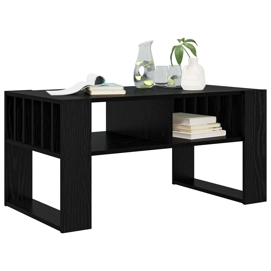 Table basse Chêne noir 92 x 49,5 x 45 cm Bois d'ingénierie - 3