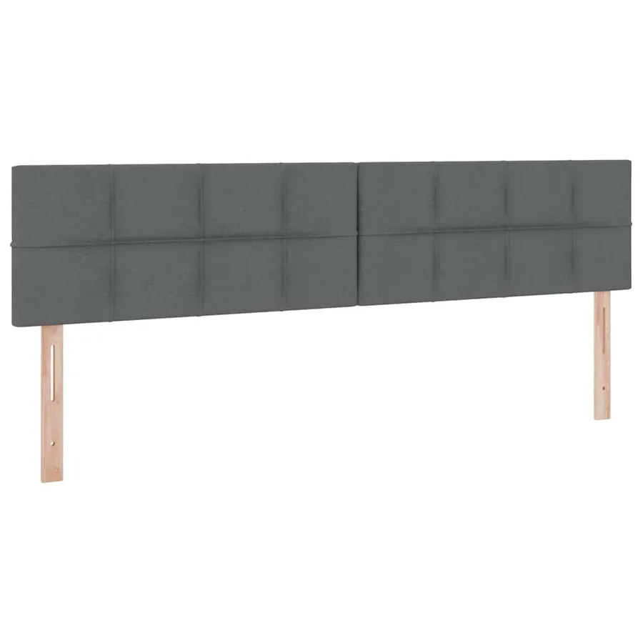 Lit de rangement LED avec matelas Gris foncé 200 x 200 cm Tissu - 9