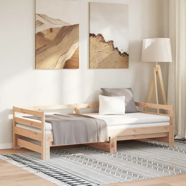 Lit coulissant sans matelas 2x(90x200) cm