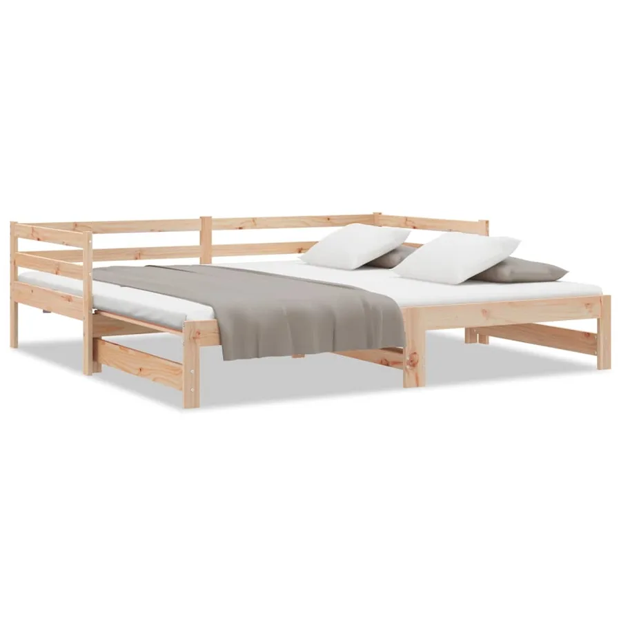 Lit coulissant sans matelas 2x(90x200) cm - 2